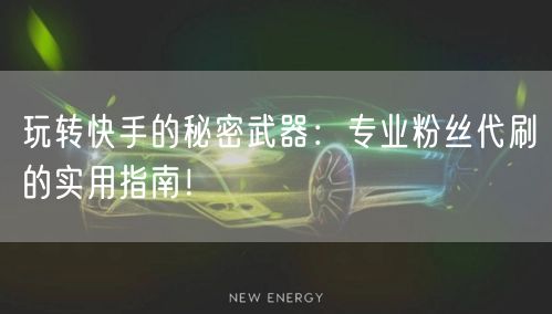 玩转快手的秘密武器：专业粉丝代刷的实用指南！