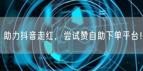 助力抖音走红,尝试赞自助下单平台!