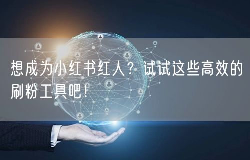 想成为小红书红人?试试这些高效的刷粉工具吧!