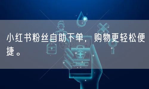 小红书粉丝自助下单，购物更轻松便捷。